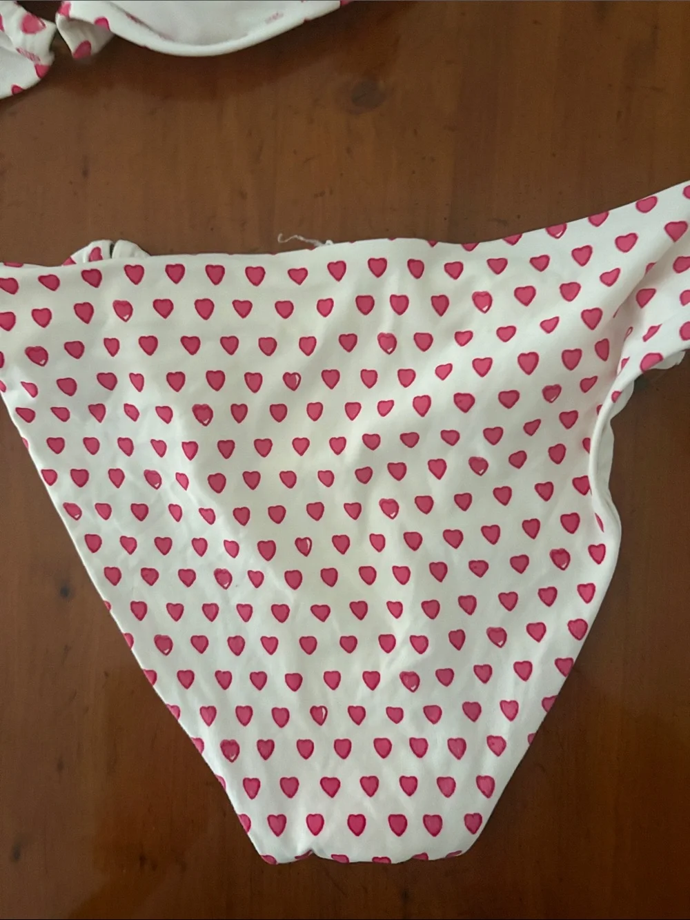 Roller Rabbit White Kids Bikini with Pink Heart Print